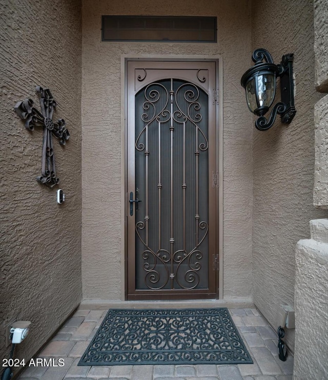 view of doorway to property