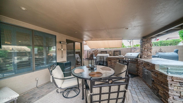 view of patio featuring area for grilling