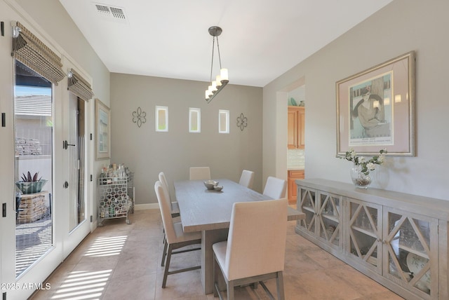 view of dining space