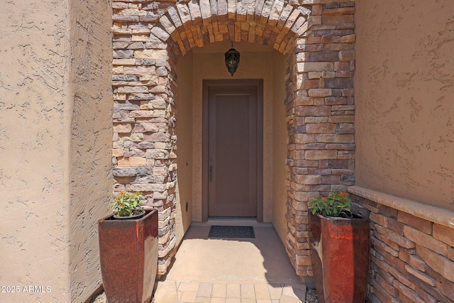 view of exterior entry