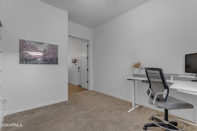 view of carpeted office