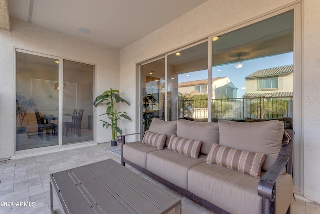 view of patio / terrace with an outdoor living space