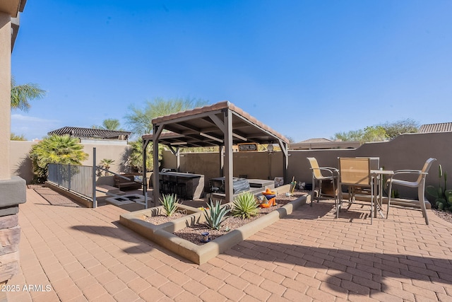 view of patio featuring outdoor dining space