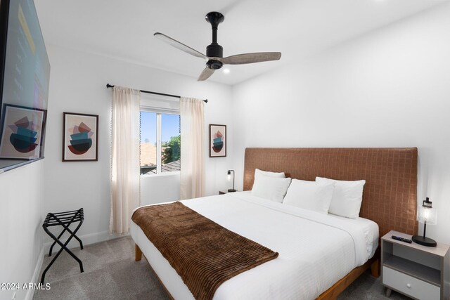 2818 N Yucca St, Chandler, AZ 85224 - carpeted bedroom featuring baseboards and a ceiling fan