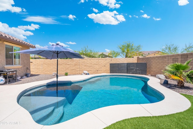 15663 S 183rd Dr, Goodyear, AZ 85338 - view of swimming pool with a fenced backyard and a fenced in pool