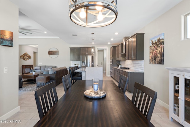 15663 S 183rd Dr, Goodyear, AZ 85338 - dining area with visible vents, baseboards, and light tile patterned flooring