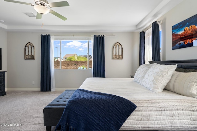 15663 S 183rd Dr, Goodyear, AZ 85338 - bedroom with carpet, visible vents, baseboards, and ceiling fan