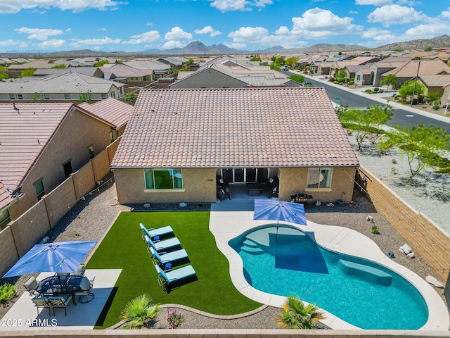 15663 S 183rd Dr, Goodyear, AZ 85338 - aerial view with a mountain view and a residential view