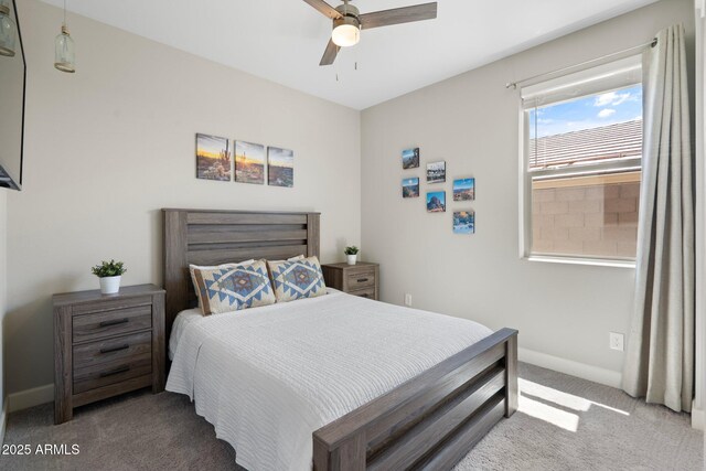 15663 S 183rd Dr, Goodyear, AZ 85338 - carpeted bedroom featuring ceiling fan and baseboards