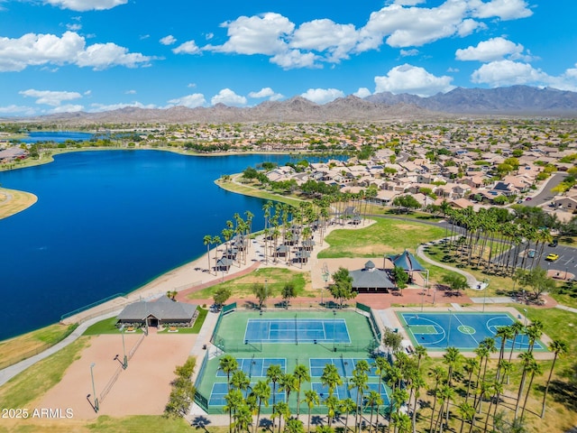 15663 S 183rd Dr, Goodyear, AZ 85338 - birds eye view of property featuring a residential view and a water and mountain view