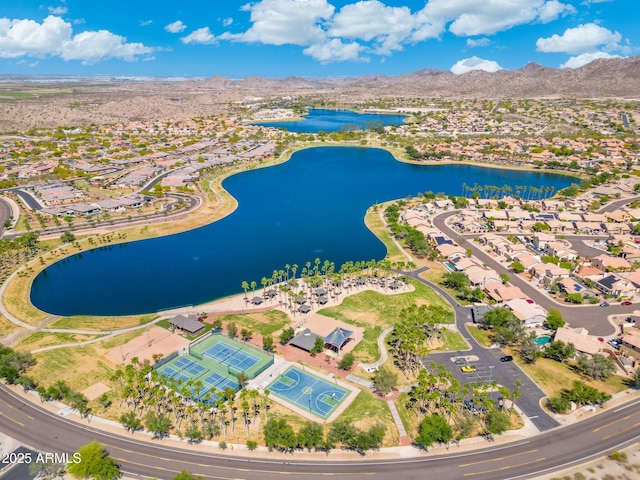 15663 S 183rd Dr, Goodyear, AZ 85338 - bird's eye view with a residential view and a water and mountain view