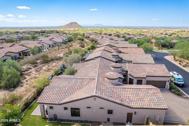 bird's eye view featuring a mountain view