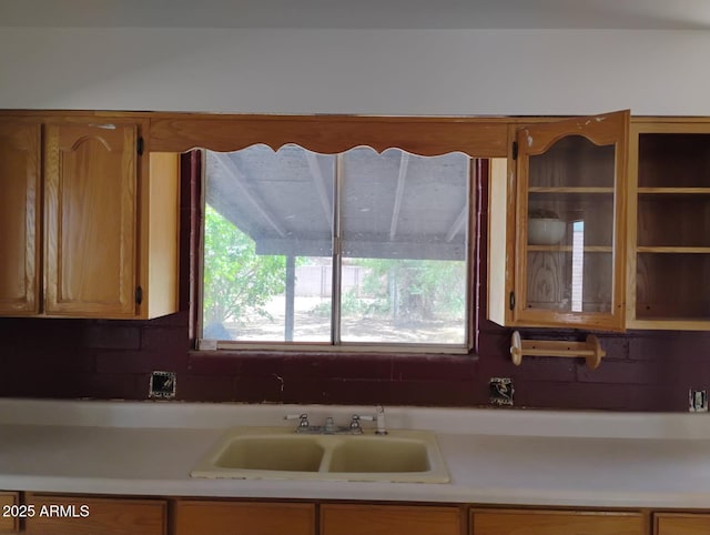 2435 E 13th St, Douglas, AZ 85607 - kitchen featuring light countertops and tasteful backsplash