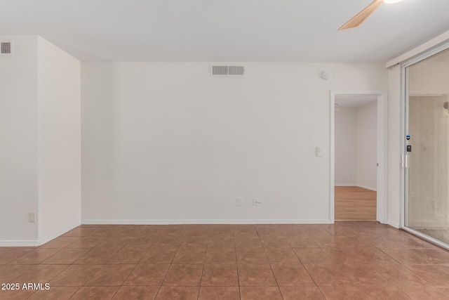 1825 W Ray Rd Unit 1070, Chandler, AZ 85224 - tiled empty room featuring ceiling fan, baseboards, and a smoke detector