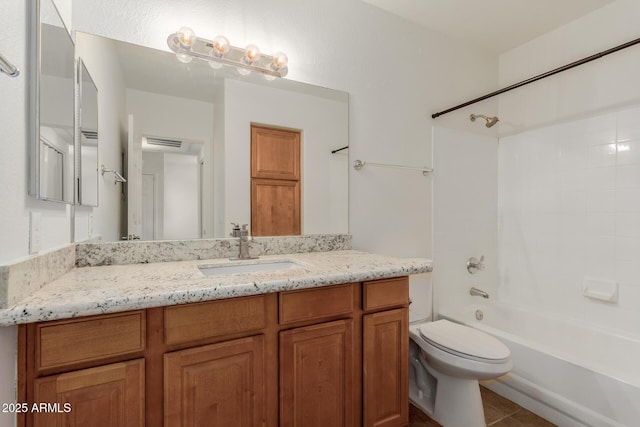 1825 W Ray Rd Unit 1070, Chandler, AZ 85224 - full bathroom with toilet, tub / shower combination, vanity, and tile patterned flooring