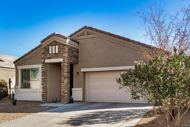 view of front of house featuring a garage