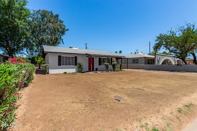 view of ranch-style home