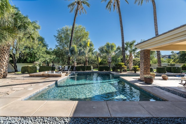 view of pool with a patio