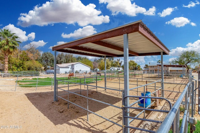 exterior space featuring a rural view