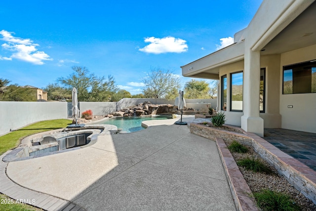 view of pool with a patio area