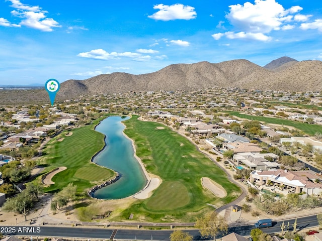 bird's eye view featuring a mountain view