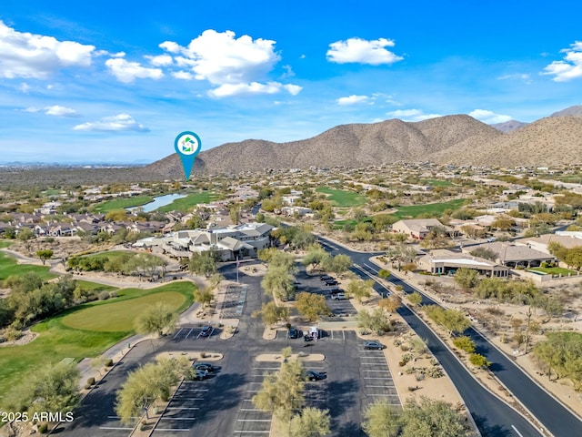 aerial view featuring a mountain view