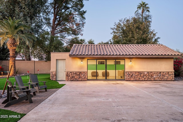 exterior space with a patio