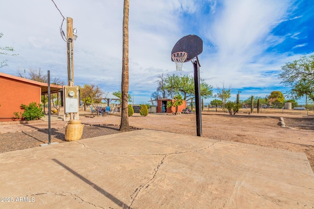 view of basketball court