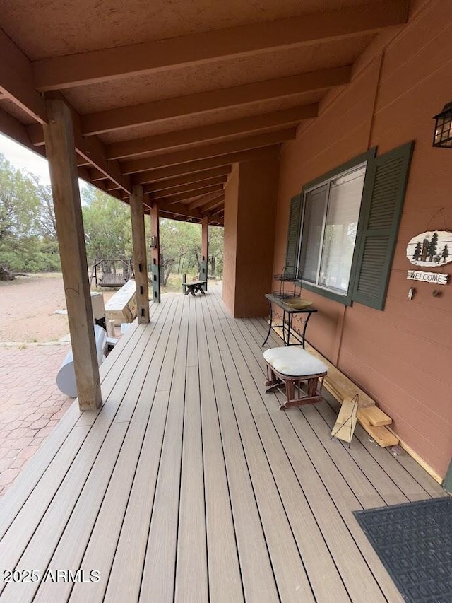 691 N Pyle Ranch Rd, Payson, AZ 85541 - view of wooden terrace