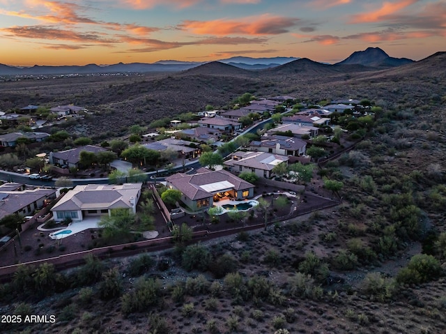 42429 N Cross Timbers Ct, Anthem, AZ 85086 - aerial view at dusk of a mountain view and a residential view