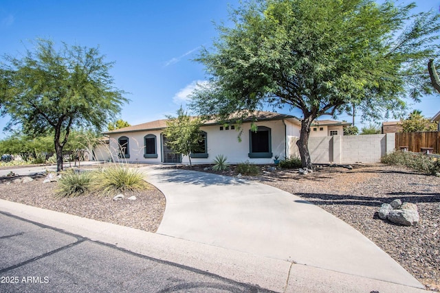 6334 E Albany St, Mesa, AZ 85205 - view of front of home featuring stucco siding and driveway