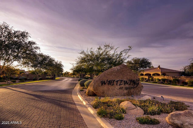 view of community sign