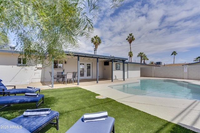 1209 E Marigold Ln, Tempe, AZ 85288 - view of swimming pool with french doors and a patio