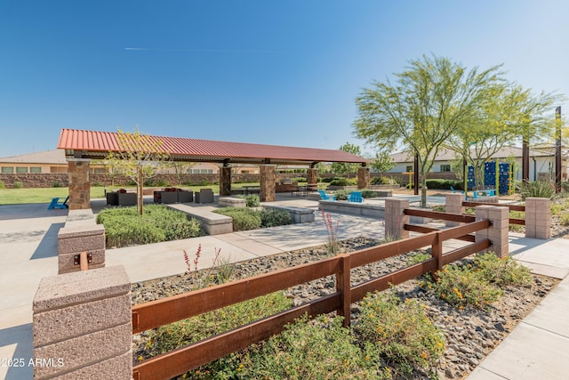 view of home's community featuring a gazebo
