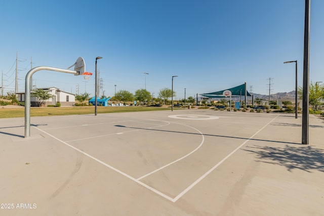 view of basketball court featuring community basketball court