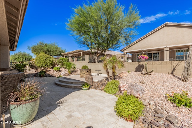 view of yard with a patio