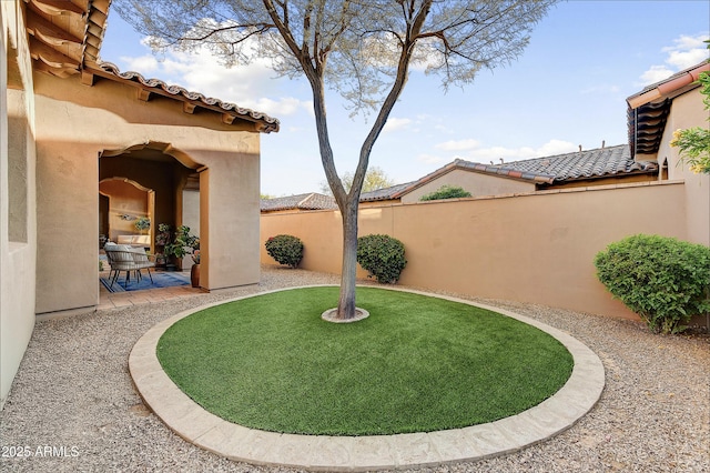 view of yard featuring a patio area