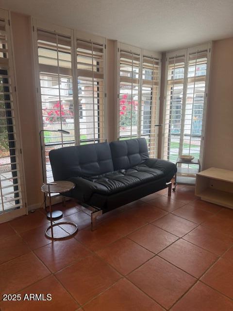 view of tiled living room