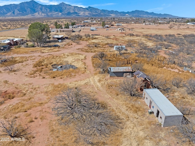 aerial view featuring a mountain view