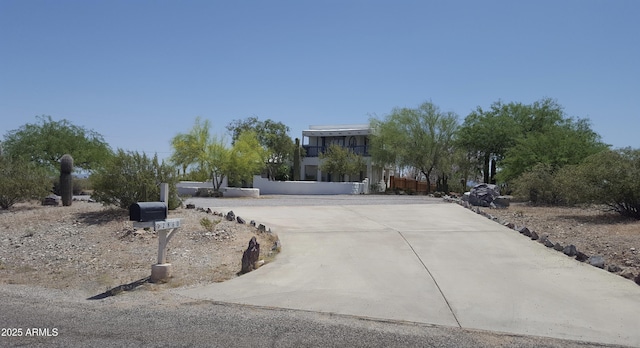 view of front of home with concrete driveway