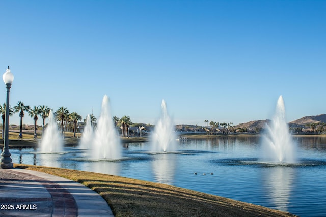 view of water feature