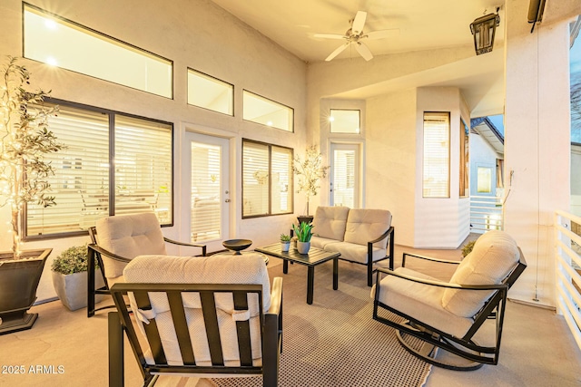 21474 N 56th Ave, Glendale, AZ 85308 - view of patio / terrace featuring outdoor lounge area and a ceiling fan