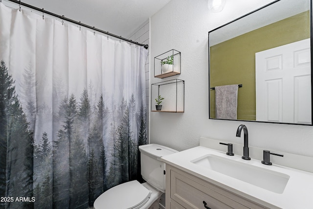 215 S 132nd St, Chandler, AZ 85225 - full bath with vanity, a textured wall, and curtained shower