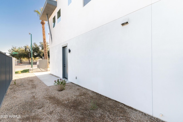 view of home's exterior with a patio area