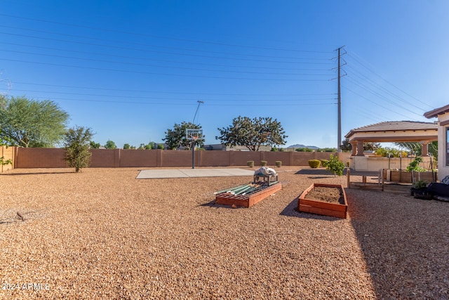 view of yard featuring a gazebo