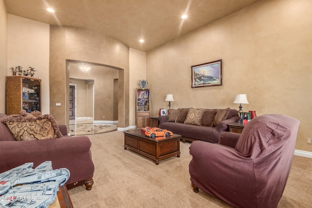 view of carpeted living room