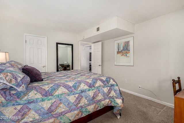 bedroom featuring carpet flooring