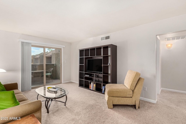 view of carpeted living room