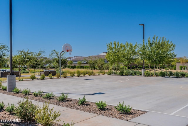 view of basketball court with community basketball court