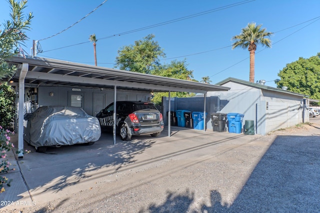 view of vehicle parking